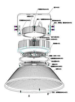 led工礦燈套件 - 吉木金屬鍛造 - 大功率散熱器鍛造廠家首選!